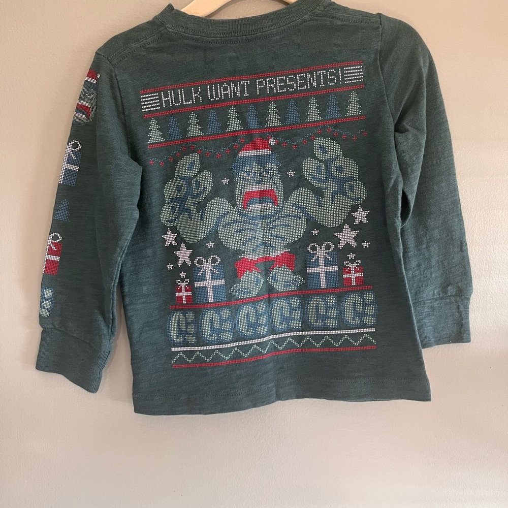 GAP Long Sleeve Hulk Christmas
